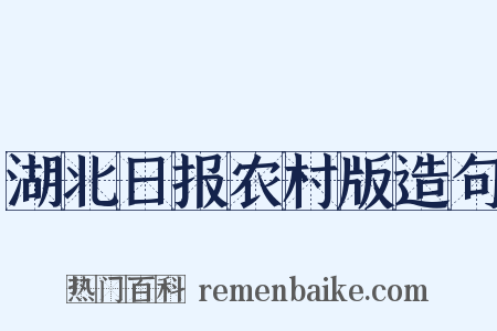 湖北日报农村版造句是什么意思的图片